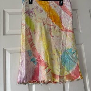 Colorful Abstract Tie Dye Women's Skirt